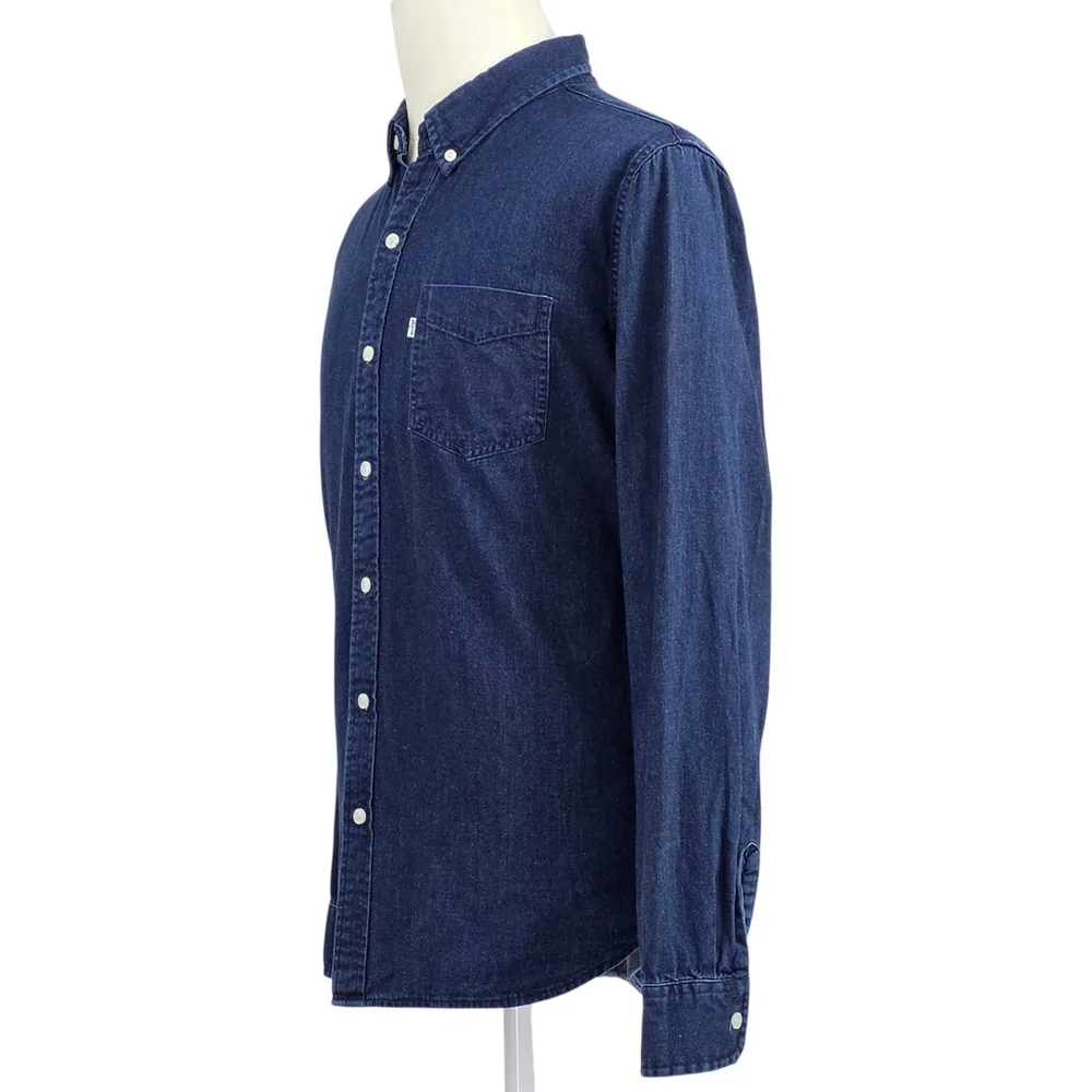 Americana Workwear Levi’s Denim Shirt Men’s XL Indigo Button-Down Casual - Picture 3 of 11
